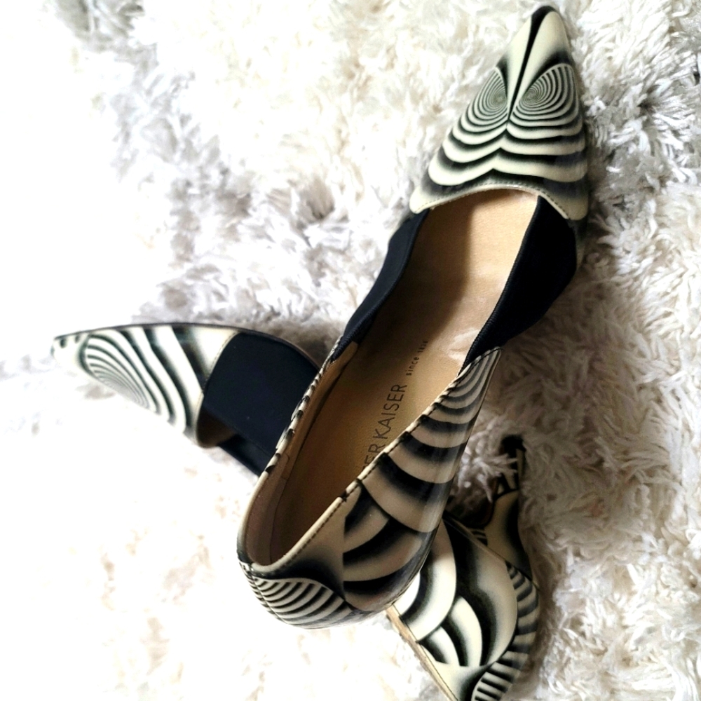 Vintage Peter Kaiser Zebra Print Pumps Size 6